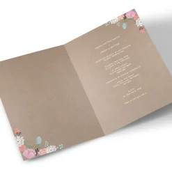 Card Factory Personalised Wedding Invitation - Rustic Floral