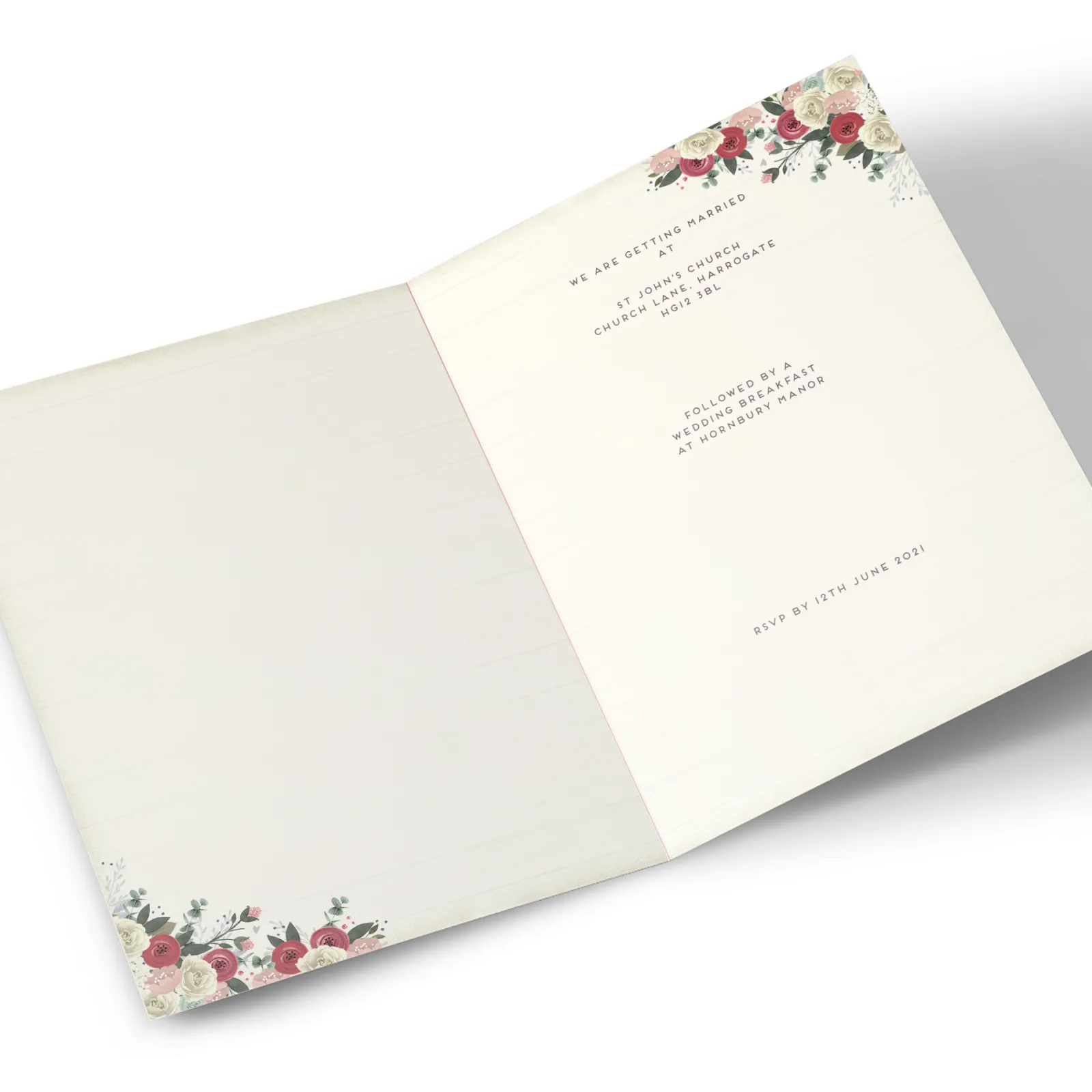 Personalised Wedding Invitation - Roses Invitations|Wedding Party