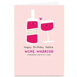 Sale Personalised Whale & Bird Birthday Card - Wine Warrior Funny|Birthday