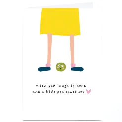 Card Factory Personalised Whale & Bird Card - A Little Pea