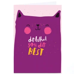 Card Factory Personalised Whale & Bird Card - Do What You Do Best