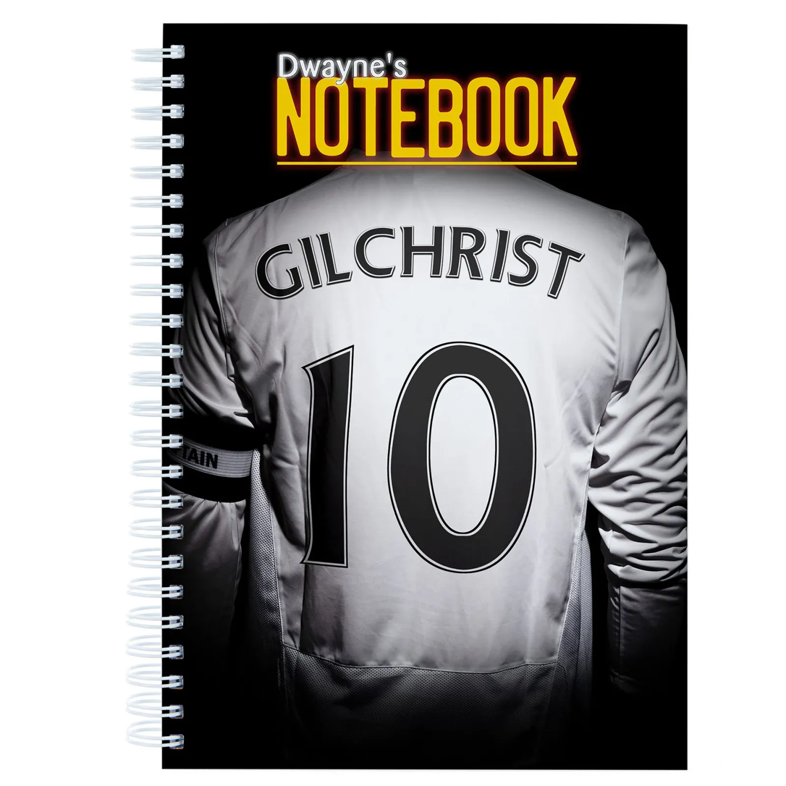 Hot Personalised White Football Shirt Notebook Personalised Notebooks And Stationery|Notebooks & Stationery