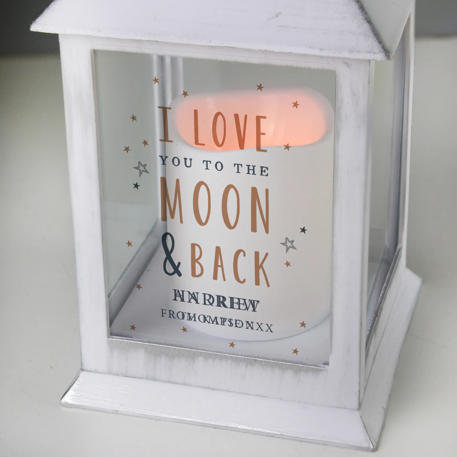 Best Personalised White LED Lantern - To The Moon and Back Personalised Jewellery And Keepsakes|Jewellery & Keepsakes