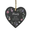 Personalised Wild Flowers Slate Heart Personalised Canvas & Wall Art|Photo Prints & Wall Art