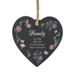 Personalised Wild Flowers Slate Heart Personalised Canvas & Wall Art|Photo Prints & Wall Art