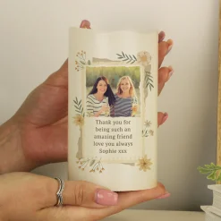 Clearance Personalised Wild Flowers Photo Upload LED Candle Photo Gifts|Scented Candles