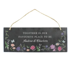 Card Factory Personalised Wild Flowers Slate Garden Sign