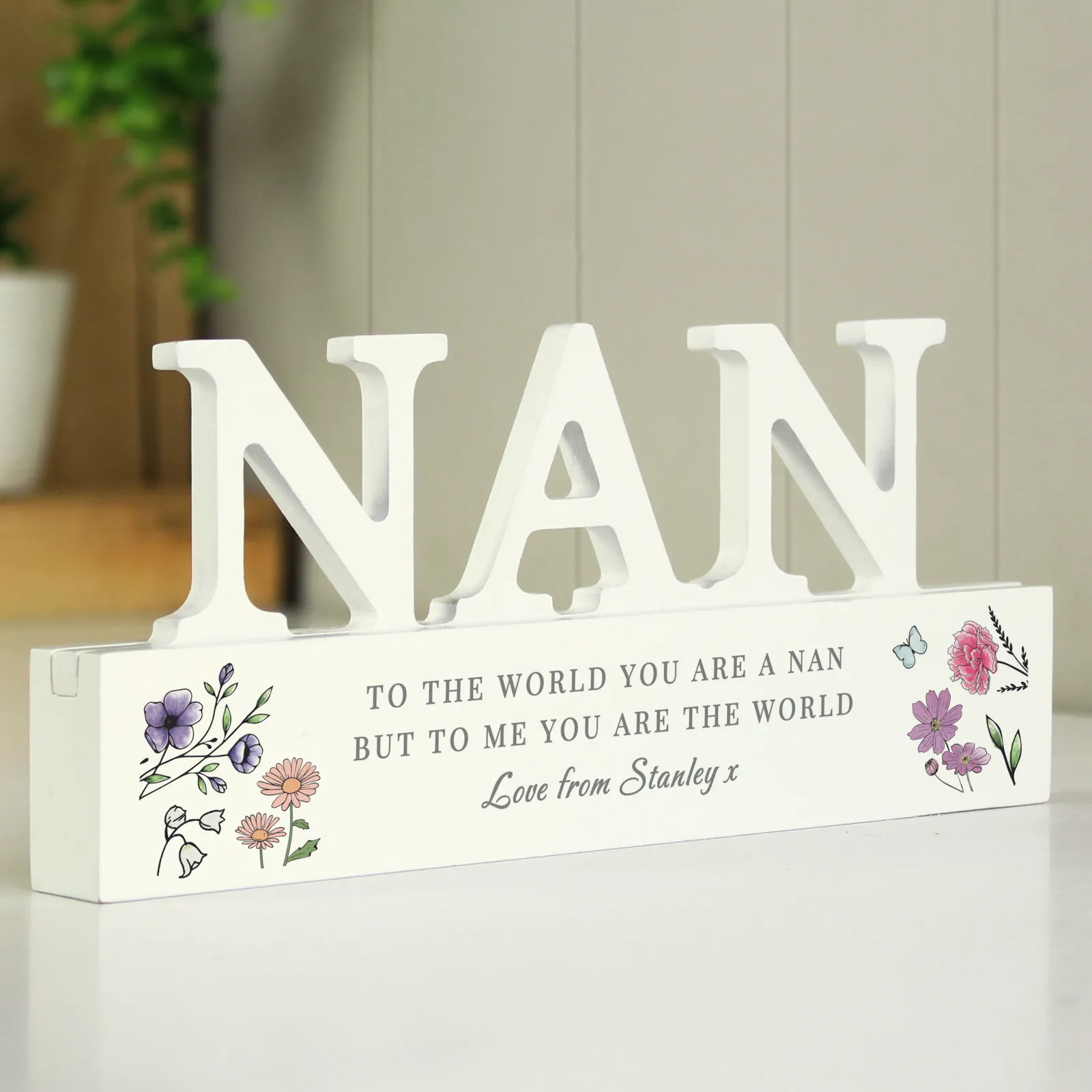 Online Personalised Wild Flowers Nan Ornament Personalised Canvas & Wall Art|Photo Prints & Wall Art