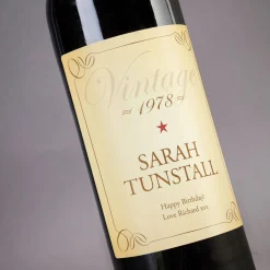Card Factory Personalised Wine - Vintage Label