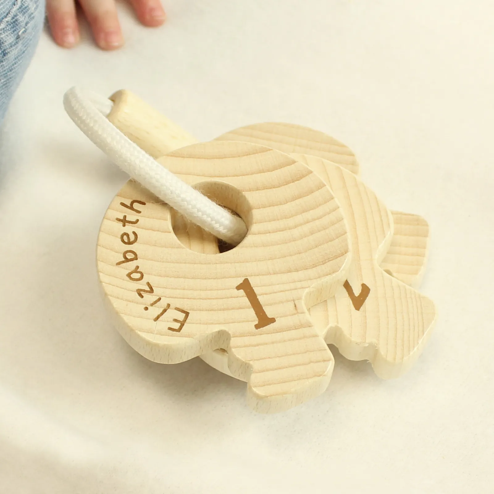 Kids Card Factory Personalised Wooden Baby Keys
