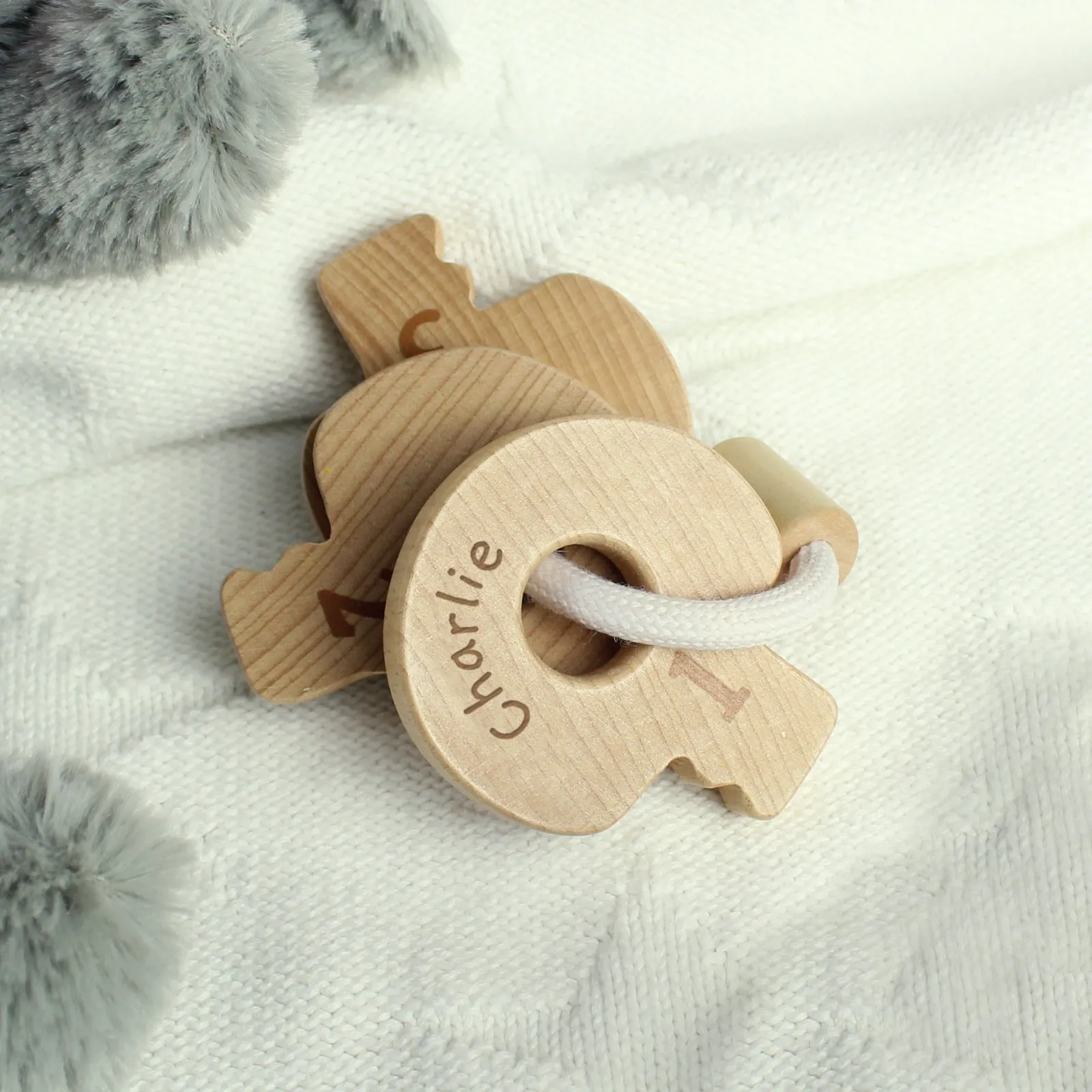 Kids Card Factory Personalised Wooden Baby Keys