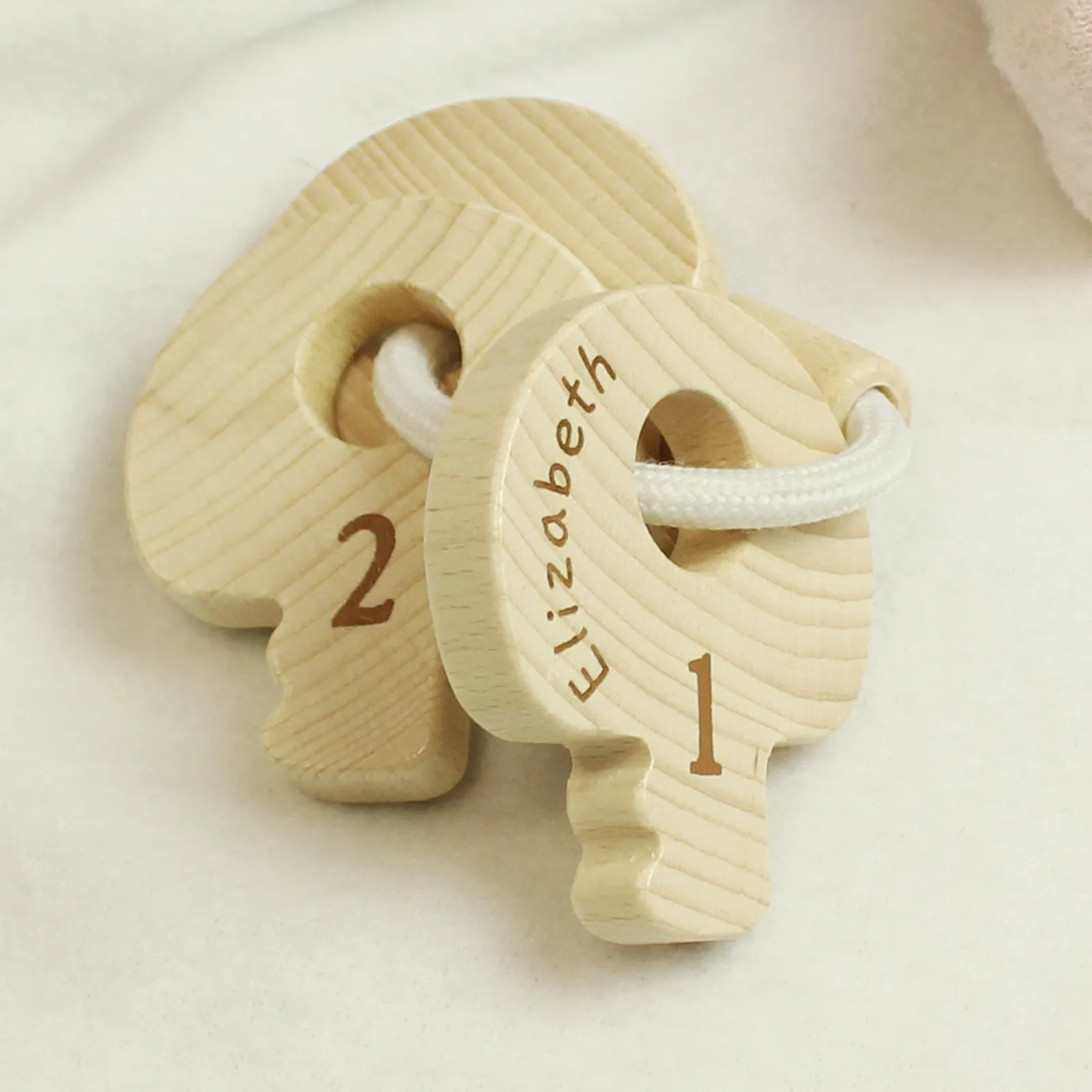 Kids Card Factory Personalised Wooden Baby Keys