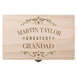 Best Personalised Wooden Box - Greatest Grandad Personalised Jewellery And Keepsakes|Personalised Engraved Gifts