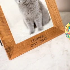 Discount Personalised Wooden Photo Frame - Paw Prints Photo Frames|Christmas Gifts