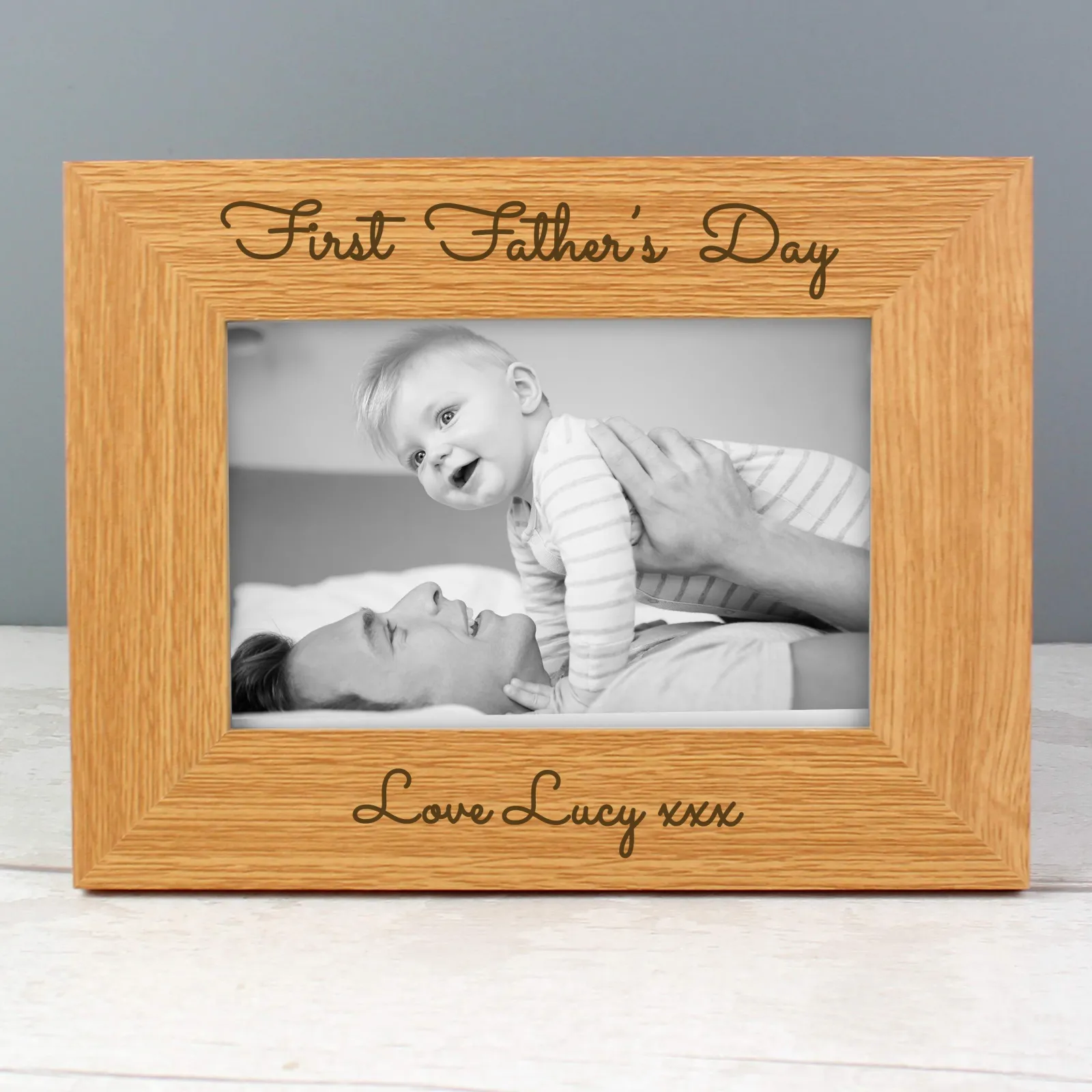 Card Factory Personalised Wooden Photo Frame - Any Message