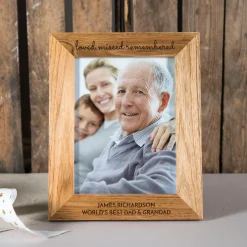 Card Factory Personalised Wooden Photo Frame - Remembered