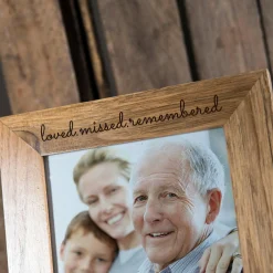 Card Factory Personalised Wooden Photo Frame - Remembered