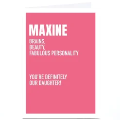 Clearance Personalised Wordee Card - Definitely Our Daughter Any Occasion|Thank You