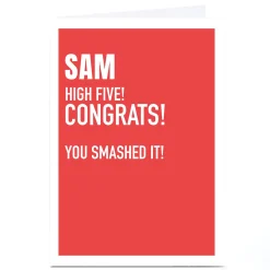 Hot Personalised Wordee Congratulations Card - Smashed It! New Job|Graduation