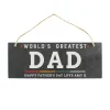 Discount Personalised World's Greatest Hanging Slate Sign Personalised Canvas & Wall Art|Photo Prints & Wall Art