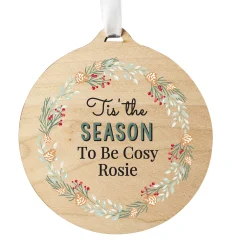 Best Personalised Wreath Wooden Christmas Tree Decoration Gifts For Couples|Gifts For Him