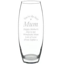 Best Personalised You're The Best Glass Vase Glassware|Birthday Gifts