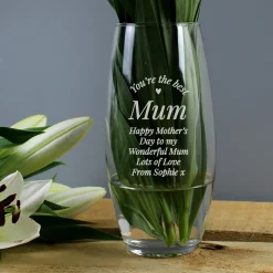 Best Personalised You're The Best Glass Vase Glassware|Birthday Gifts