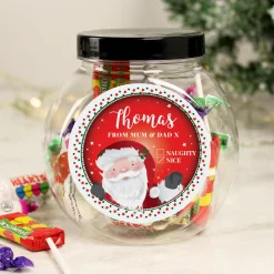 Outlet Pesonalised Santa Christmas Sweet Jar Kids Chocolate & Sweets|Gifts For Kids