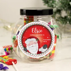 Outlet Pesonalised Santa Christmas Sweet Jar Kids Chocolate & Sweets|Gifts For Kids