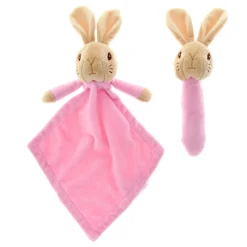 New Peter Rabbit Flopsy Stick Rattle & Comforter Soft Toys|New Baby Gifts