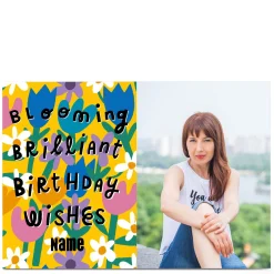 New Photo Aimee Stevens Birthday Card - Blooming Brilliant Birthday Wishes, Any Name For Girlfriend|For Auntie