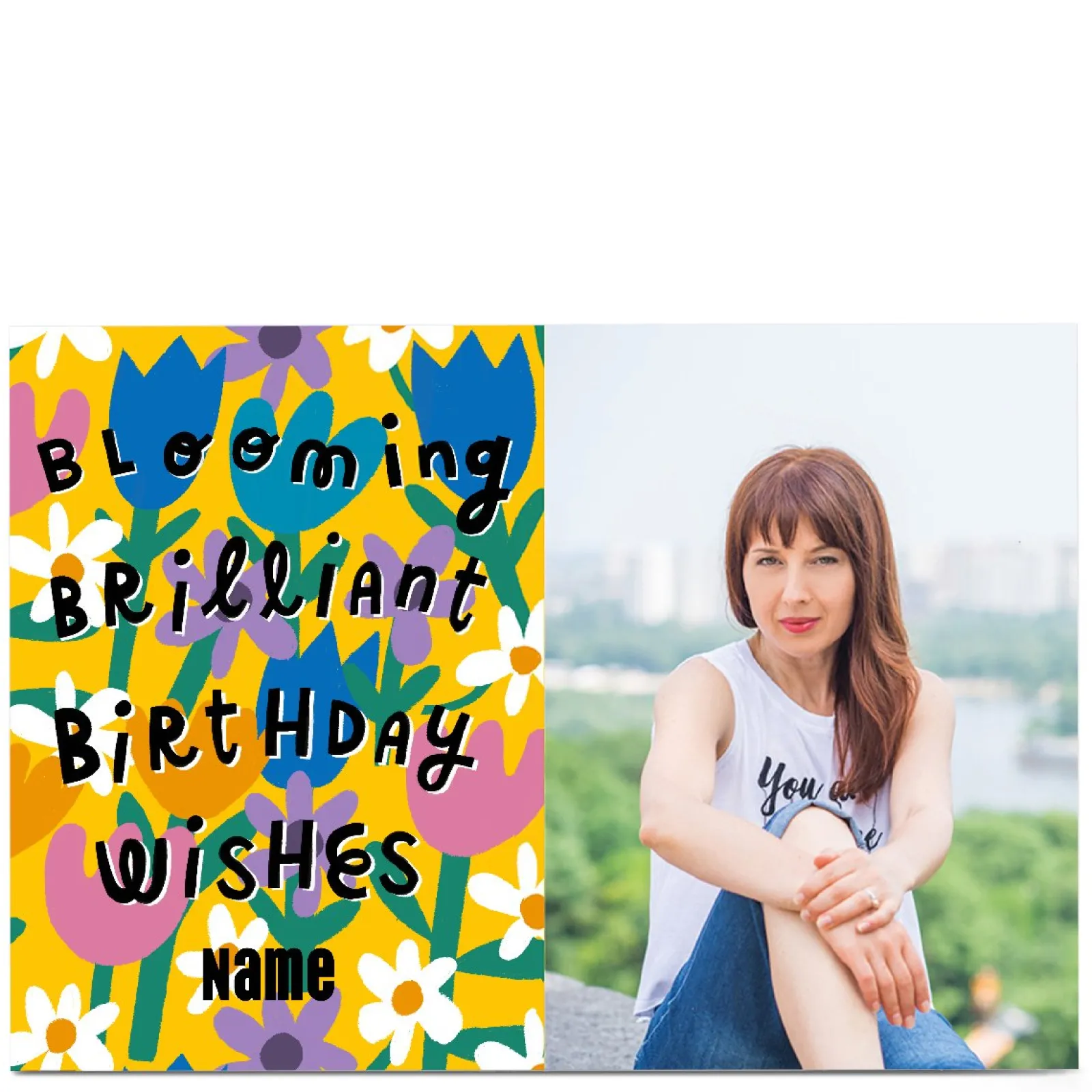 New Photo Aimee Stevens Birthday Card - Blooming Brilliant Birthday Wishes, Any Name For Girlfriend|For Auntie