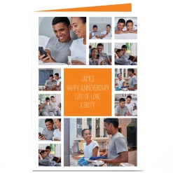 Clearance Photo Anniversary Card - 12 Photos Any Message Congratulations|Anniversary