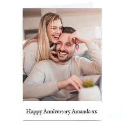 Discount Photo Anniversary Card - 1 Photo Any Message Engagement|Congratulations