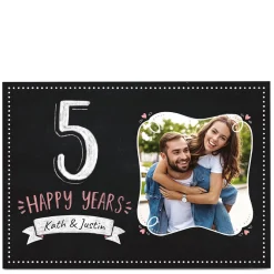Online Photo Anniversary Card - 5 Happy Years Together Anniversary|Photo