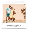 Photo Anniversary Card - 1 Photo Any Message Square Anniversary|Photo