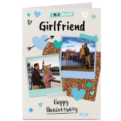 Outlet Photo Anniversary Card - Polaroid Scrapbook, Girlfriend Anniversary|Photo