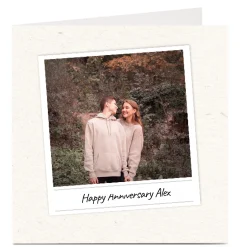 Card Factory Photo Anniversary Card - Single Polaroid