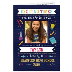 Photo Back To School Card - Exciting Times Good Luck|Photo