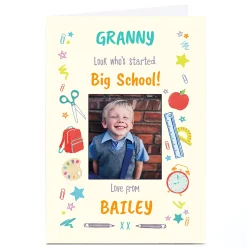 Clearance Photo Back To School Card - Look Who's Started Photo