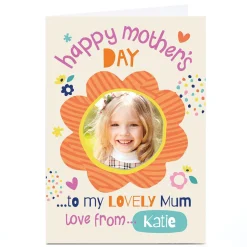 Sale Photo Bev Hopwood Mother's Day Card - Mum Orange Flower Photo