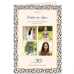 Card Factory Photo Birthday Card - Looks Great On You, Editable Age