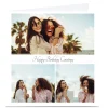 Card Factory Photo Birthday Card - 3 Photos, Any Message