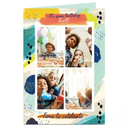 Kids Card Factory Photo Birthday Card - Time To Celebrate