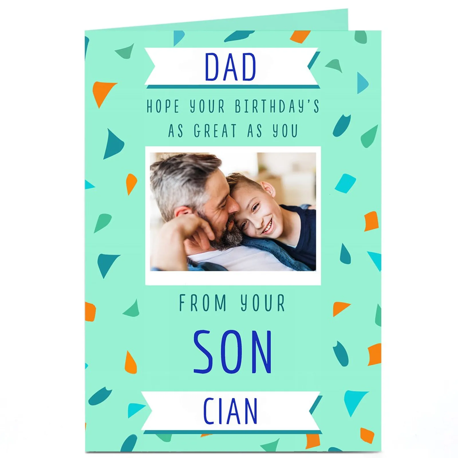 Outlet Photo Birthday Card - As Great As You Teal For Dad|Dad