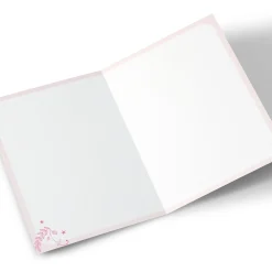 Card Factory Photo Birthday Card - Auntie, Pink Leaves