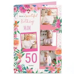 Outlet Photo Birthday Card - Beautiful Birthday, Florals For Wife|For Mum