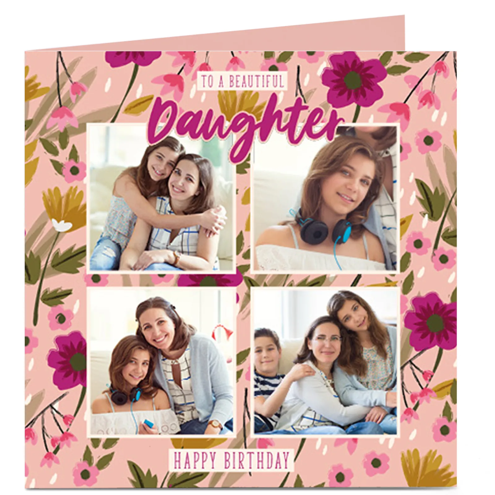 Outlet Photo Birthday Card - Beautiful Daughter Premium Square|Daughter