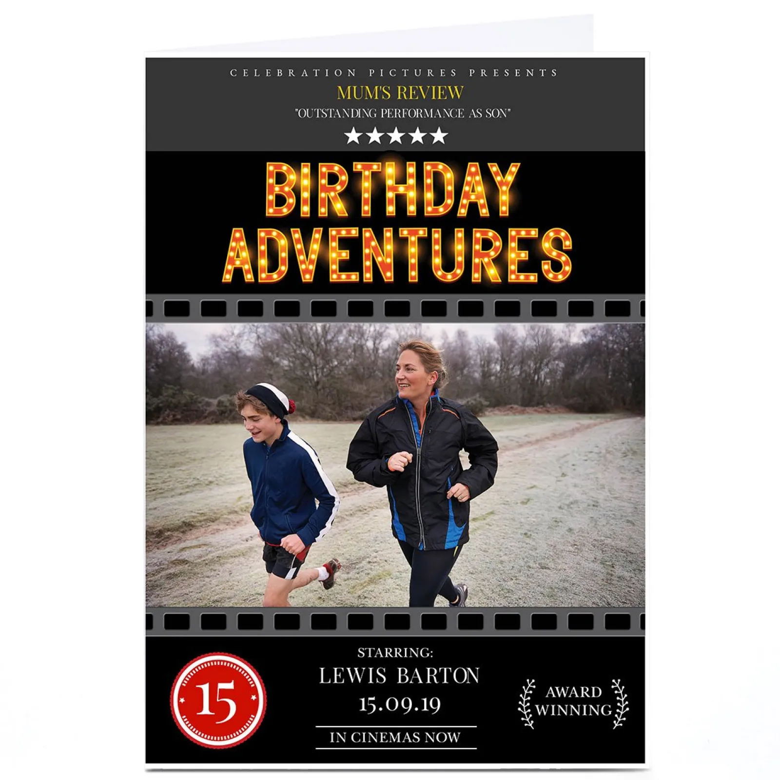 BOY Card Factory Photo Birthday Card - Birthday Adventures