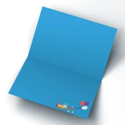 Hot Photo Birthday Card - Cute Trains, Editable Age Kids For Son|For Nephew